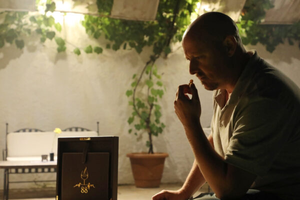 Nick’s collection of 88 aromas on a table at Finca Adalgisa, Chacras de Coria